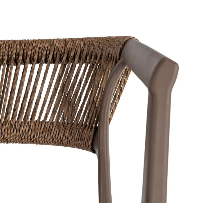 Silla de Jardín apilable en color Café, Pack 2u
