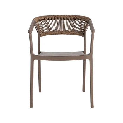 Silla de Jardín apilable en color Café, Pack 2u