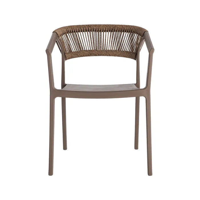 Silla de Jardín apilable en color Café, Pack 2u