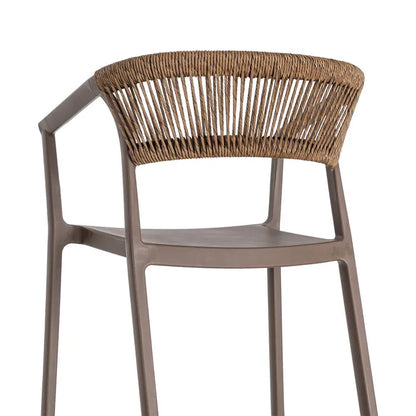 Silla de Jardín apilable en color Café, Pack 2u