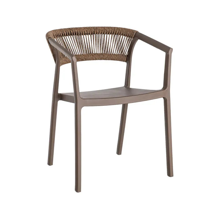 Silla de Jardín apilable en color Café, Pack 2u