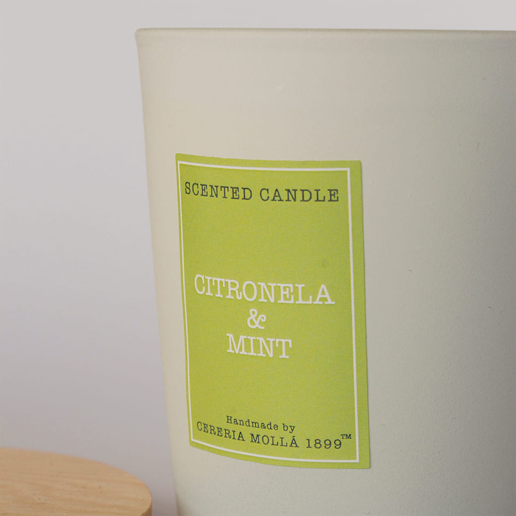 Vela Artesanal XL Citronela & Mint AntiMosquitos Cereria Molla
