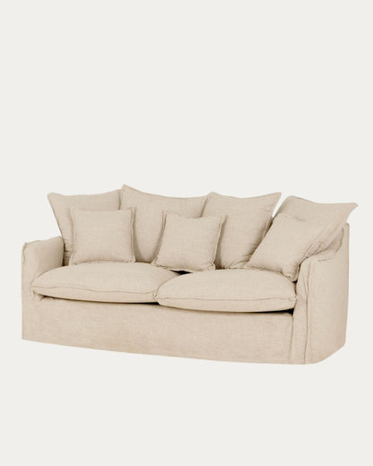 Sofá Castell de algodón y lino desenfundable 2 - 4 plazas
