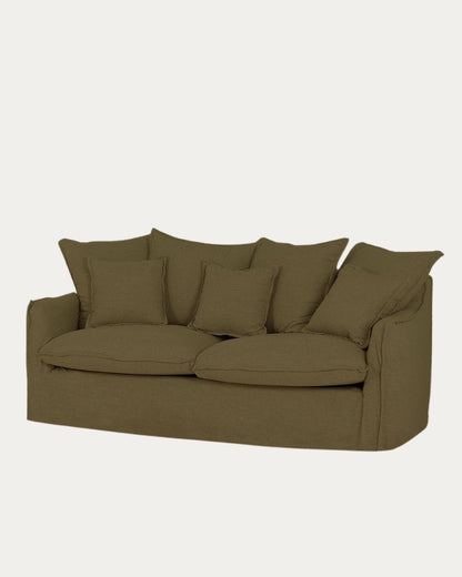 Sofá Castell de algodón y lino desenfundable 2 - 4 plazas