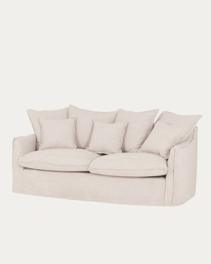 Sofá Castell de algodón y lino desenfundable 2 - 4 plazas