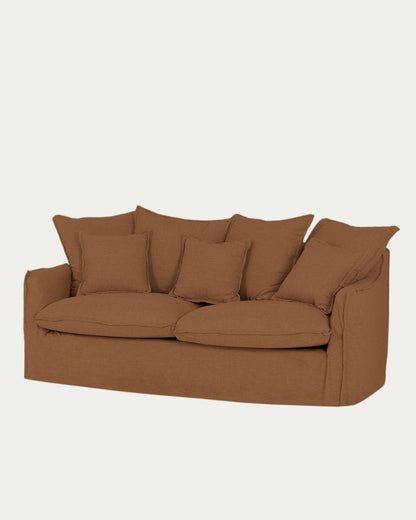 Sofá Castell de algodón y lino desenfundable 2 - 4 plazas