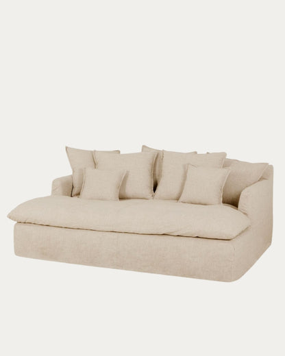 Sofá Castell fondo largo de algodón y lino desenfundable 2-3 plazas
