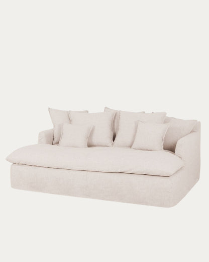 Sofá Castell fondo largo de algodón y lino desenfundable 2-3 plazas