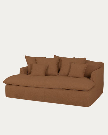 Sofá Castell fondo largo de algodón y lino desenfundable 2-3 plazas