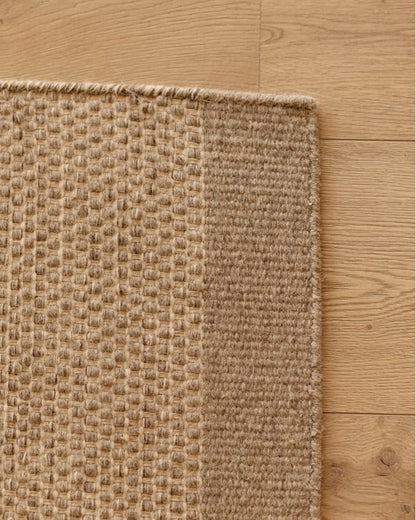 Alfombra de lana marrón topo