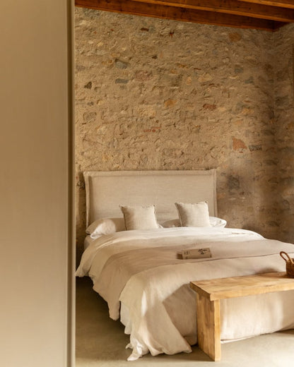 Cabecero tapizado de lino Tavertet en varios colores y medidas