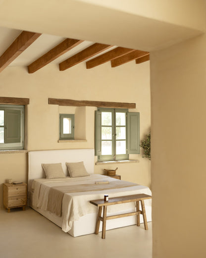 Cama con Canapé y Cabecero desenfundable de Lino Besalú