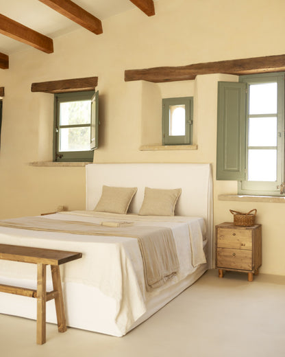 Cama con Canapé y Cabecero desenfundable de Lino Besalú