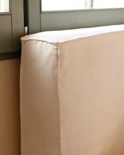 Cama Tatami con cabecero desenfundable de lino, Osaka