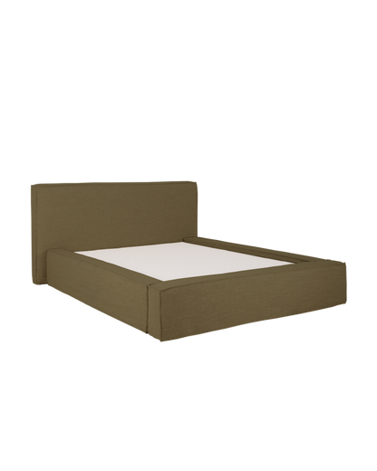 Cama Tatami con cabecero desenfundable de lino, Osaka