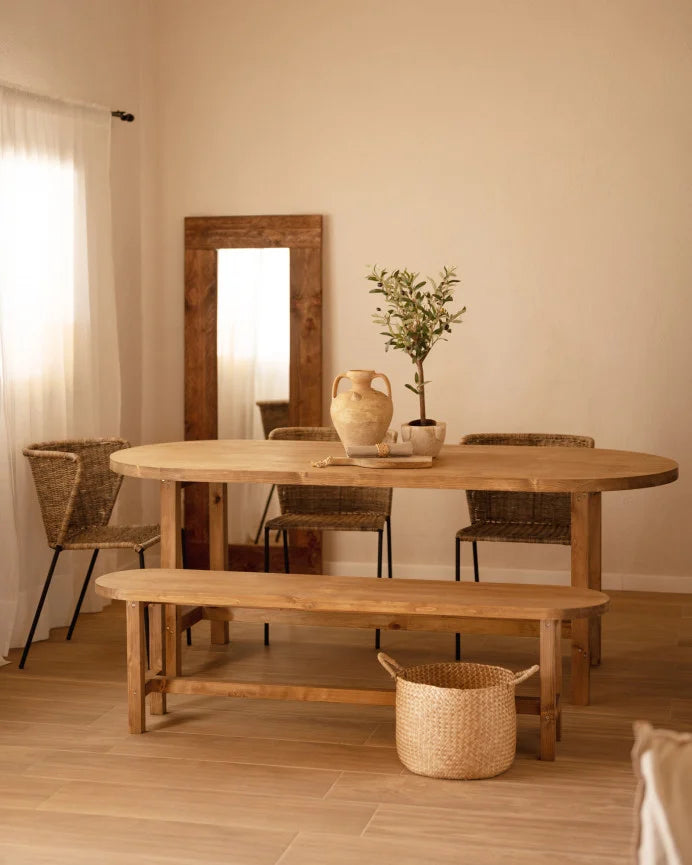 Espejo de Pie Rústico de madera maciza 165x65cm