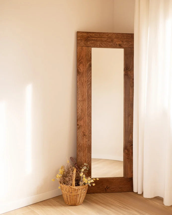 Espejo de Pie Rústico de madera maciza 165x65cm