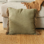 Funda Cojín Algodón Kaki 50x50cm Veleta
