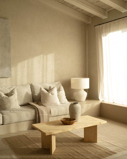 MESA DE CENTRO RECTANGULAR DE MADERA MACIZA 120X50CM EN VARIOS COLORES