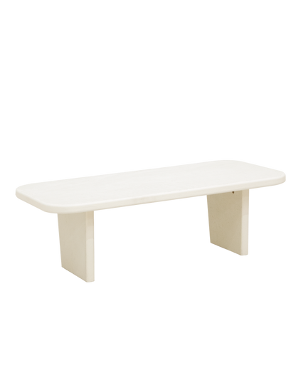 Mesa de Centro de microcemento blanco roto 95cm