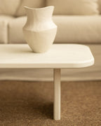 Mesa de Centro de microcemento blanco roto 95cm