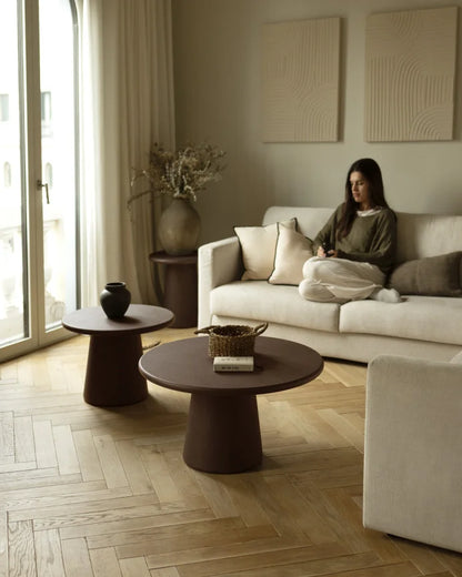 Mesa de Centro de Microcemento redonda