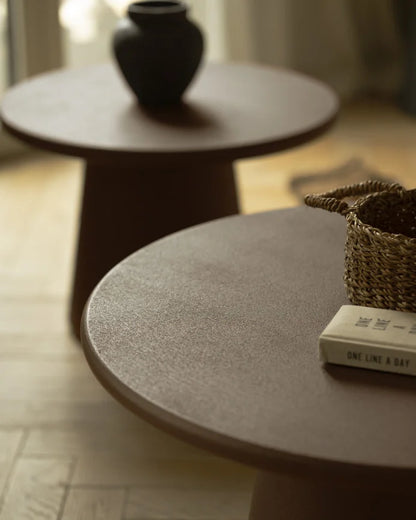 Mesa de Centro de Microcemento redonda