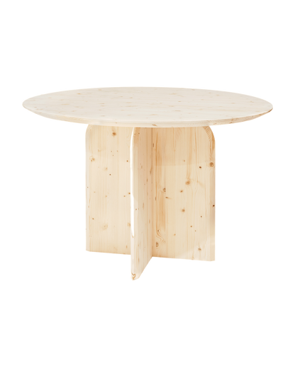 Mesa de comedor redonda de madera maciza varios colores 110cm