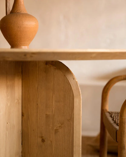 Mesa de comedor redonda de madera maciza varios colores 110cm