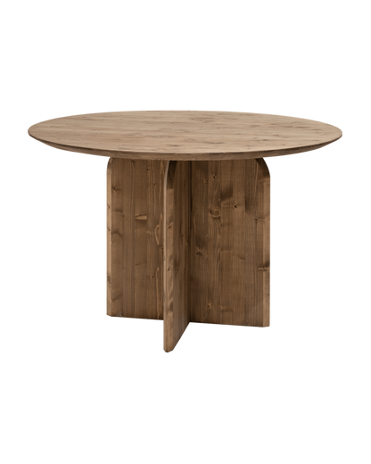 Mesa de comedor redonda de madera maciza varios colores 110cm