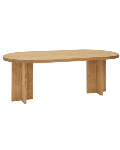 Mesa de comedor de madera maciza ovalada en varios colores i medidas