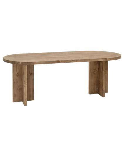 Mesa de comedor de madera maciza ovalada en varios colores i medidas