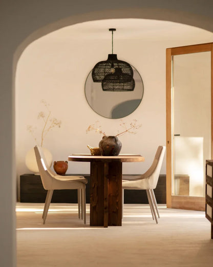 Mesa de comedor de madera maciza ovalada en varios colores i medidas