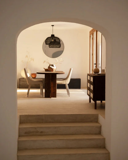 Mesa de comedor de madera maciza ovalada en varios colores i medidas