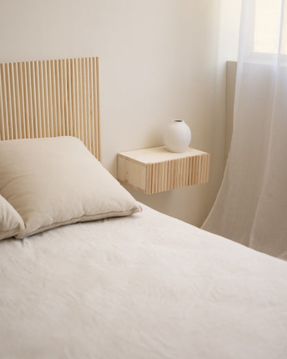 Mesita de noche Palamós de madera natural en varios colores