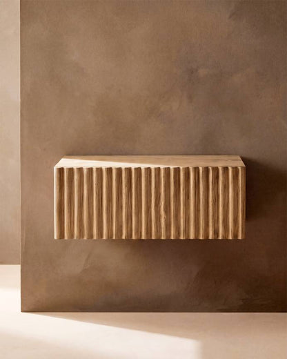Mesita de noche Palamós de madera natural en varios colores
