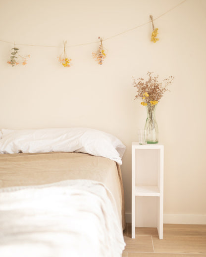 Mesita de Noche Cadaqués de Madera Natural en varios colores 60x20cm