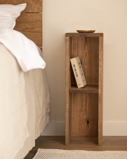 Mesita de Noche Cadaqués de Madera Natural en varios colores 60x20cm