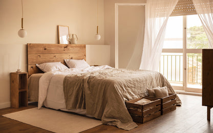 Mesita de Noche Cadaqués de Madera Natural en varios colores 60x20cm