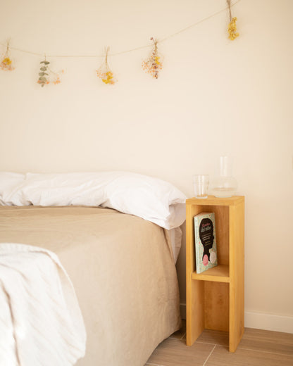 Mesita de Noche Cadaqués de Madera Natural en varios colores 60x20cm