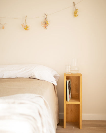 Mesita de Noche Cadaqués de Madera Natural en varios colores 60x20cm