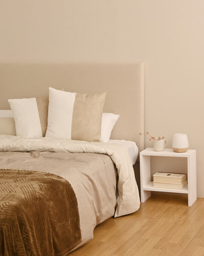 Mesita de Noche de Madera Natural Maciza Calella