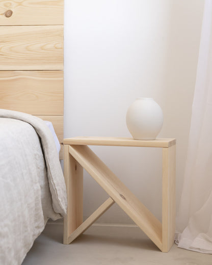 Pack de 2 Mesitas de Noche de Madera Natural Maciza Tossa en varios colores y medidas