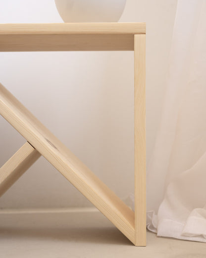 Pack de 2 Mesitas de Noche de Madera Natural Maciza Tossa en varios colores y medidas