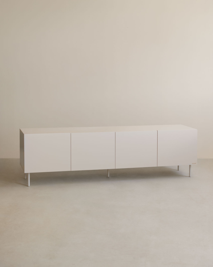 Mueble TV lacado en color arena 160x40cm