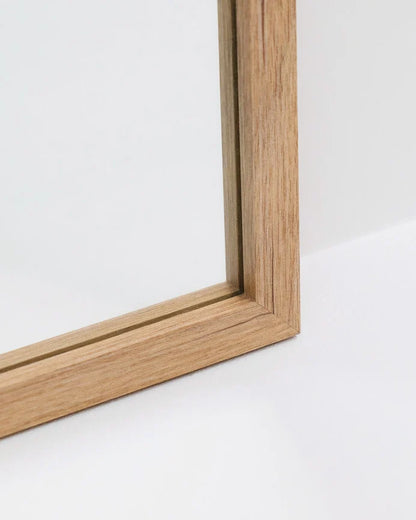 Set de 3 espejos de pared rectangulares de madera de 90x30cm