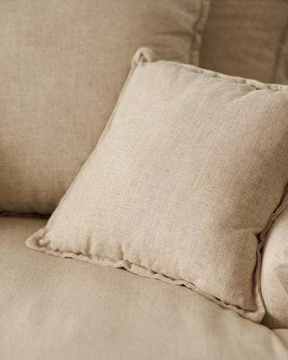 Sillón de algodón y lino Castell, desenfundable de 115x170cm