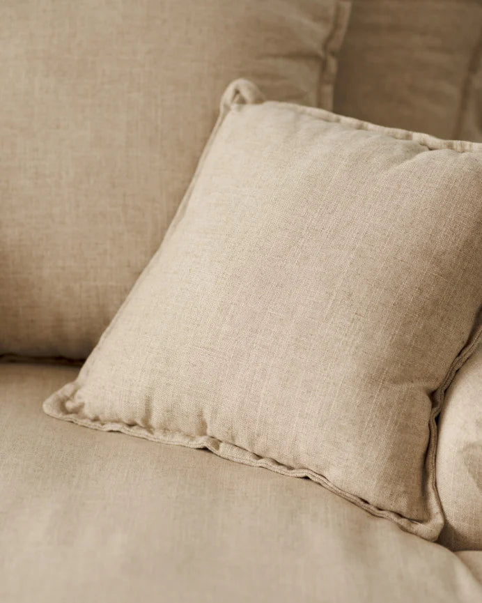 Sillón de algodón y lino Castell, desenfundable de 115x170cm