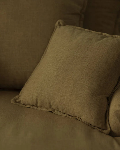 Sillón de algodón y lino Castell, desenfundable de 115x170cm