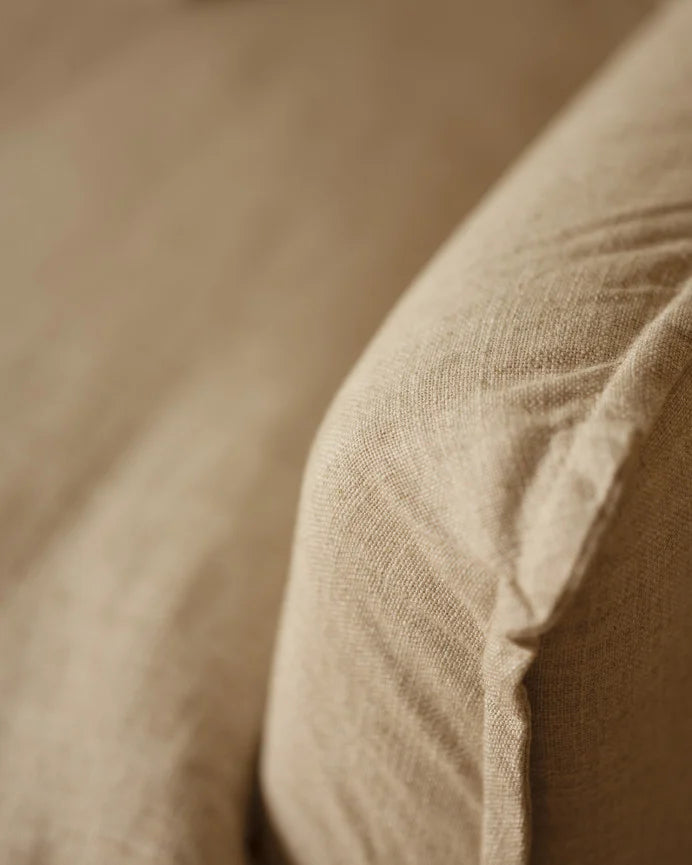 Sillón de algodón y lino Castell, desenfundable de 98x90cm